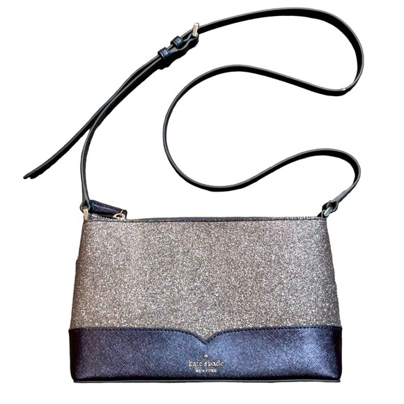 kate spade Handbags - Kate Spade Lola Glitter Dusk Navy Blue Crossbody Bag Purse